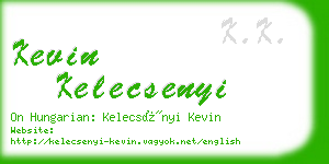 kevin kelecsenyi business card